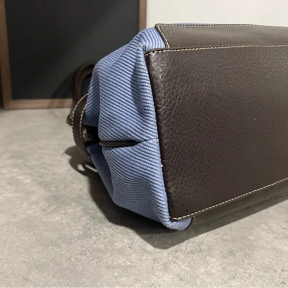 Etienne Aigner Shoulder Bag in Blue with Black Trim! GUC!! - Picture 5 of 13